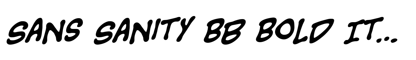Sans Sanity BB Bold Italic